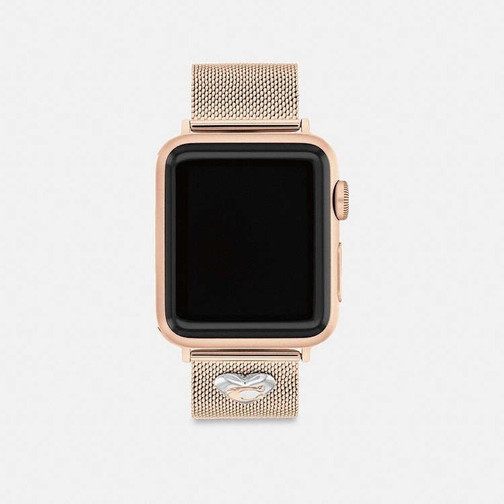 Coach Rose Gold Stainless Steel Mesh Bracelet 38/40/41mm $150